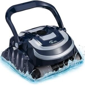 Robotic Pool Cleaner, Automatic Swimming Pool Vacuum for Above/In-ground Pools, Pools up to 55 Ft in Length, Double Top Load Filter Basket, Wall Climbing Including Walls Floor and Water Line