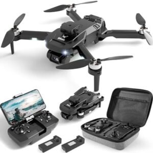 Drone with Camera for Adults and Kids, 1080P HD Foldable FPV Remote Control Quadcopter, 3D Flips, 2 Batteries, Altitude Hold, Toys Gifts for Kids and Adults with Carrying Case