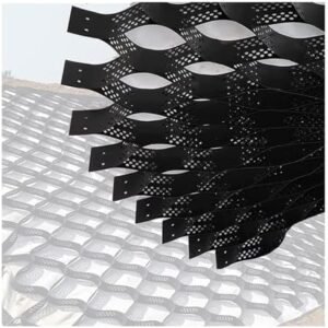 Gravel Grid HDPE Material, Ground Stabilization Grid 1800 LBS Per Sq，Geogrid for Walkway Driving RV Parking Slopes and Garden (Color : Black, Size : 10x20m/33x65.6ft)