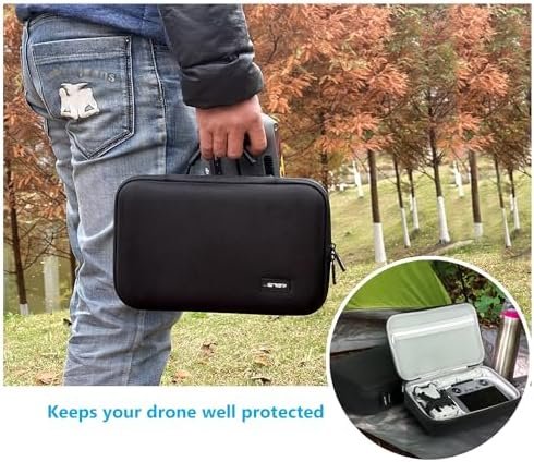 JSVER Carrying Case for DJI Mini 4 Pro EVA Hard Shell Protective Case for DJI Mini 4 Pro/Mini 3/Mini 3 Pro Travel Bag for Mini 4 Pro Fly More Combo Accessories Drone Case (DJI RC-2/RC-N2 Controller) - Image 7