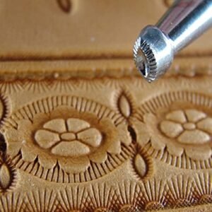 S629 Lined Oval Seeder Stamp, Craft Japan Leather Stamping Tool