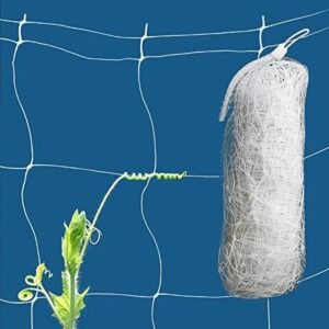 White Trellis Netting 6.5x100 ft Heavy Duty Garden Trellis Netting Polypropylene Plant Support Net for Climbing Vegetables Fruits Flowers