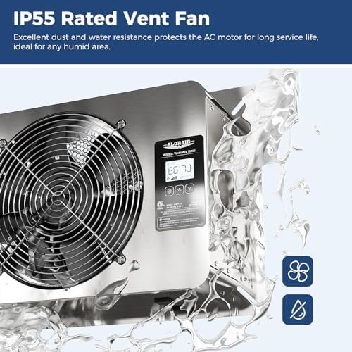 ALORAIR 780 CFM Crawl Space Ventilator Fan, IP55 Rated Basement Exhaust Fan with Temperature Humidity Controller, Timing Cycle, Speed Control, Built-in Freeze Protection Thermostat, ETL - Image 4