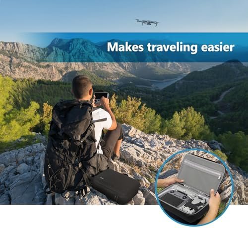 JSVER Carrying Case for DJI Mini 4 Pro EVA Hard Shell Protective Case for DJI Mini 4 Pro/Mini 3/Mini 3 Pro Travel Bag for Mini 4 Pro Fly More Combo Accessories Drone Case (DJI RC-2/RC-N2 Controller) - Image 6