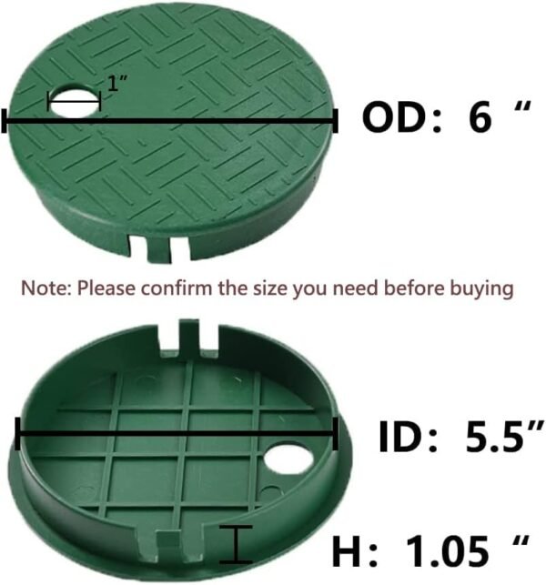 ID 5.5" OD 6" Valve Box Cover Lid for Sprinkler Irrigation System - Image 2