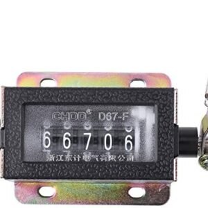 Digit Counter,Accurately Mechanical Counter,Resettable Hand Pull Stroke Tally Counter,200 Per Minute Rotational Speed,for Textiles,Machinery,Winding Hill,Printing,Large Stamping,Conveyor Packaging