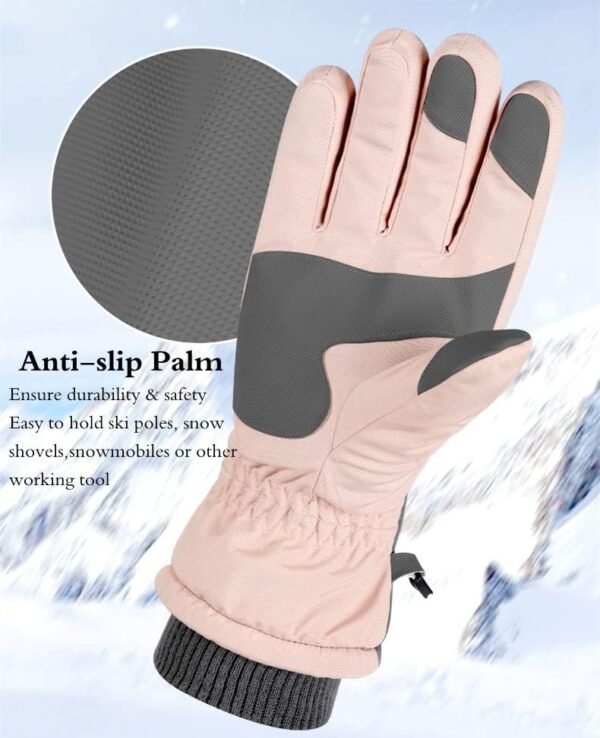 Winter Ski Snow Gloves for Men, Women, Youth | Touchscreen & Waterproof Cold Weather Hand Warming Gloves Winter Work Gloves - Image 5