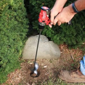 Willard & May Flower Bulb HEX Shaft Drill Planter, Non-Slip – 2.75 by 24 inch - Bulb & Bedding Plant Auger