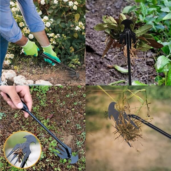Gardening Hand Weeder Tools, 2024 Upgrade Weed Removal Tool Weeding Artifact Uprooting Weeding Tool 4 Teethes Dual Purpose Manual Multifunctional Weeders Tool for Garden Weeding Tools - Image 7